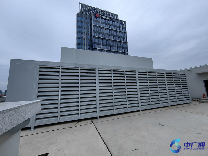 中央空調(diào)風冷熱泵機組噪聲治理后效果照片
